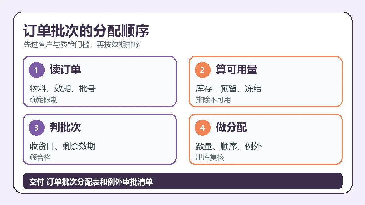 订单批次的分配顺序