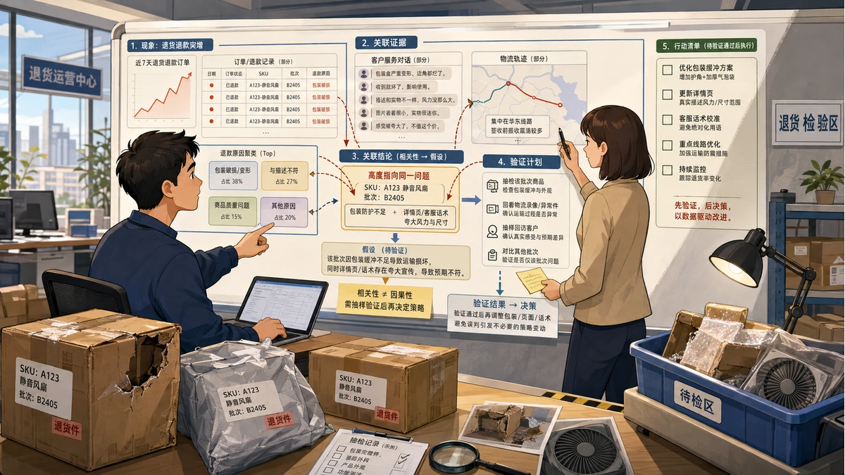 退货退款突然集中出现，AI能从订单和客服记录里找到共同原因吗？ - 技能提升网