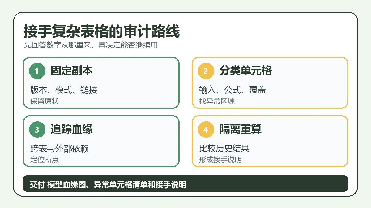 接手复杂表格的审计路线