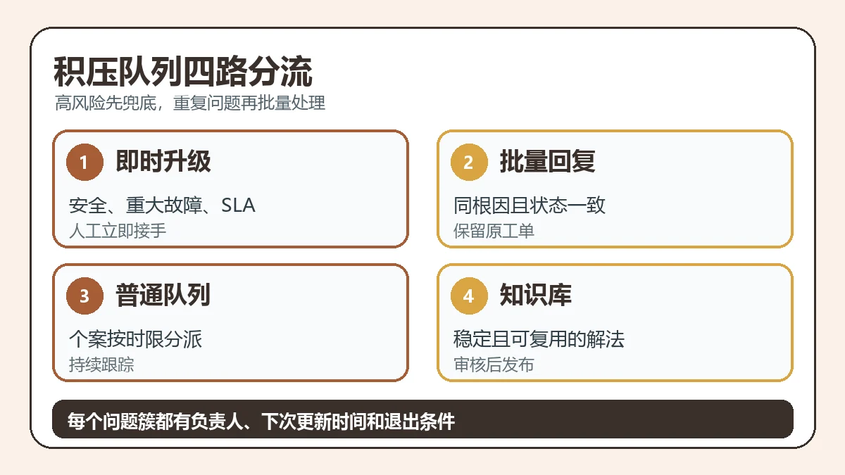 积压队列四路分流