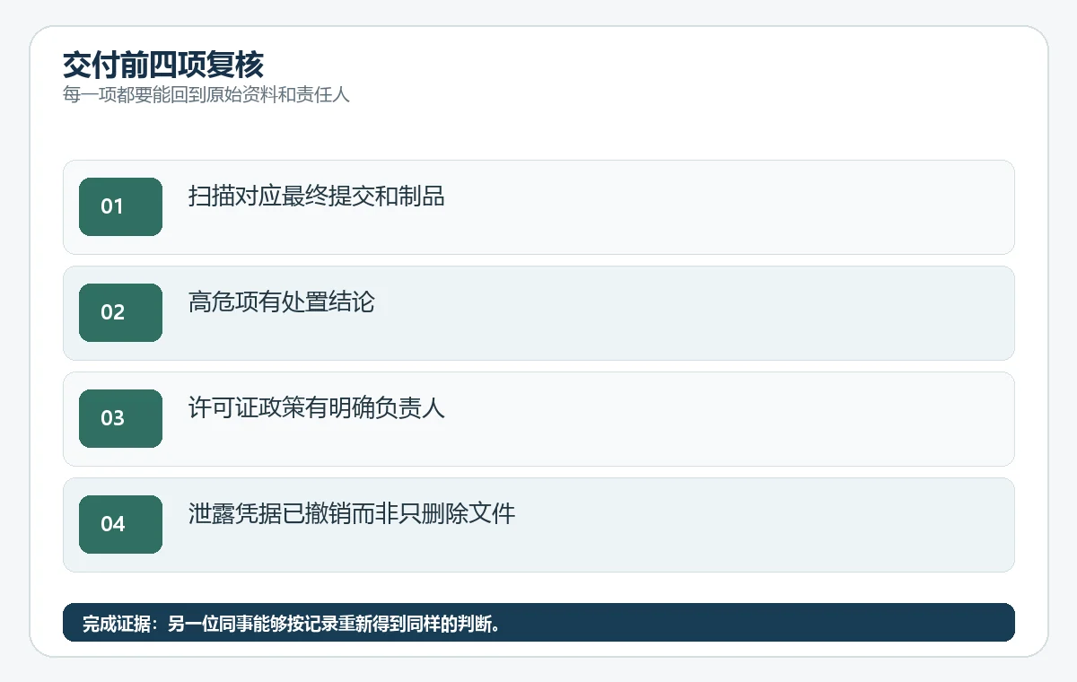 哪些问题必须阻断发布,哪些可带补偿措施上线,哪些属于误报的发布前复核清单