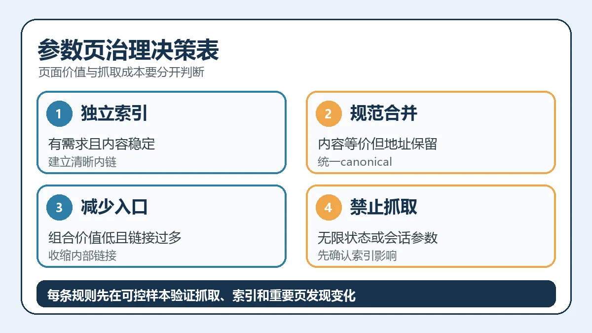 参数页治理决策表