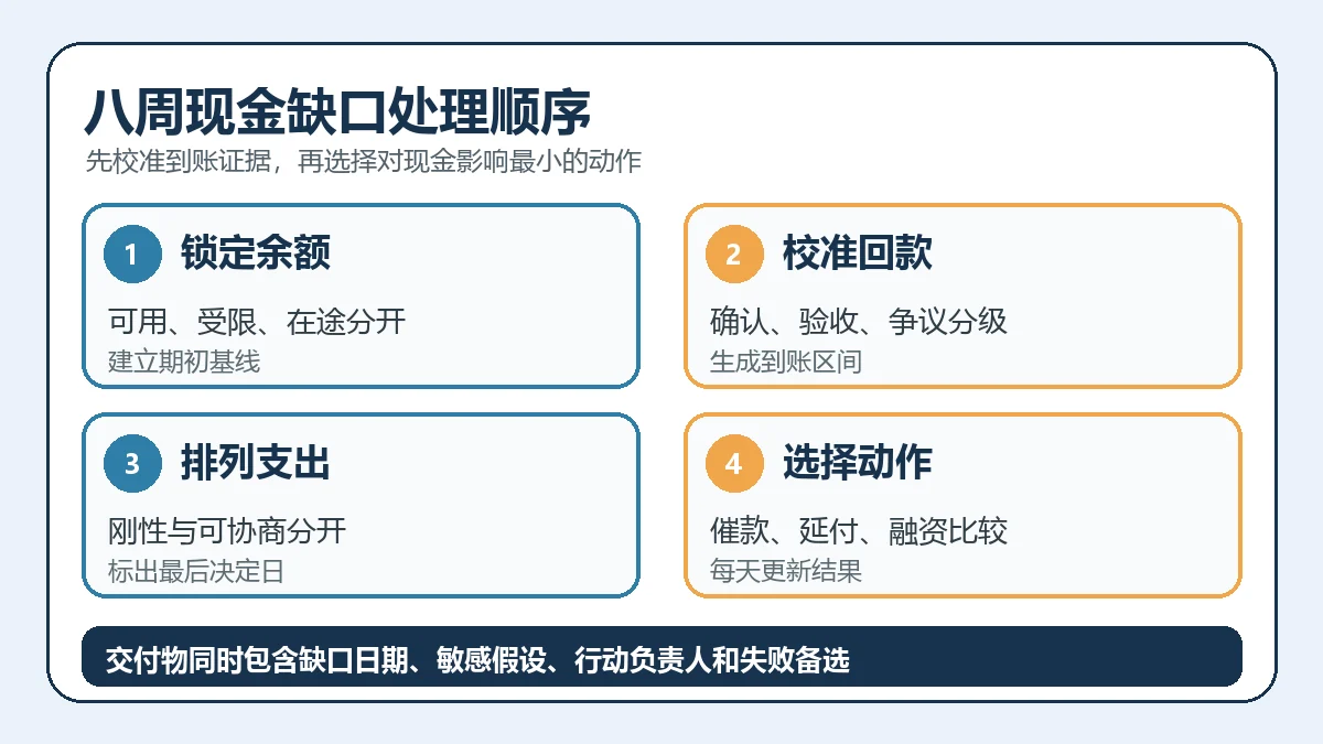 八周现金缺口处理顺序