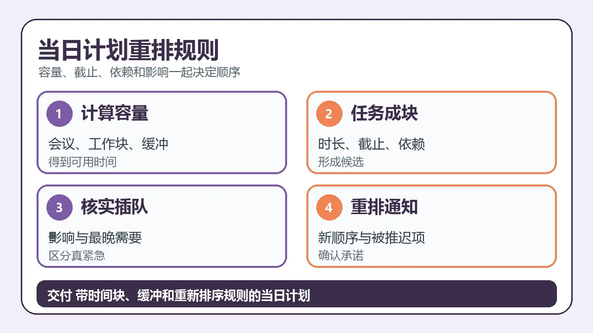 当日计划重排规则