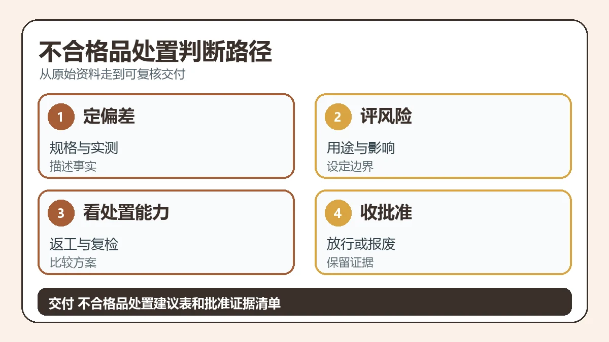 不合格品处置判断路径