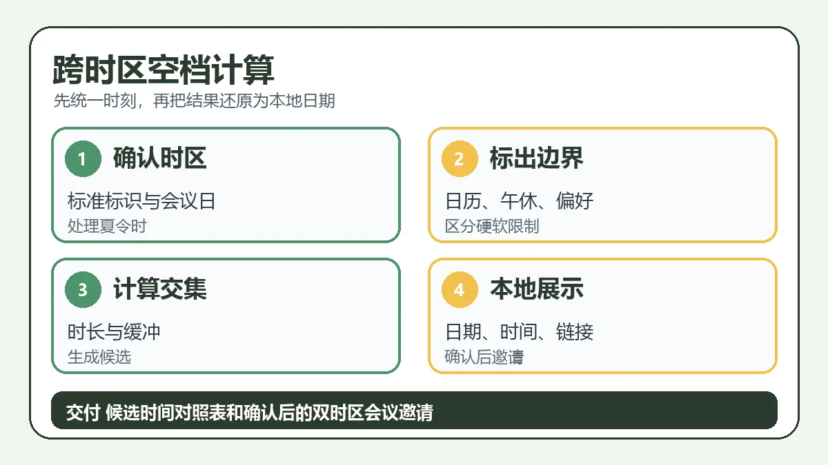 跨时区空档计算