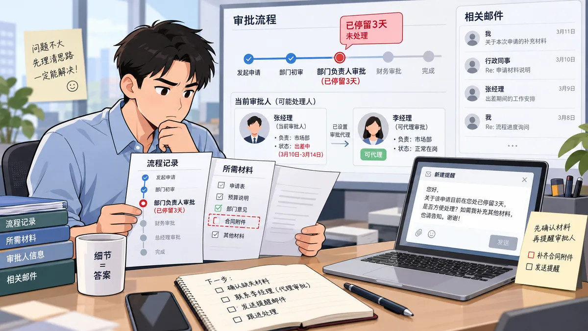 审批卡了三天还不知道等谁，AI怎样找出缺材料还是流程走错了？ - 技能提升网