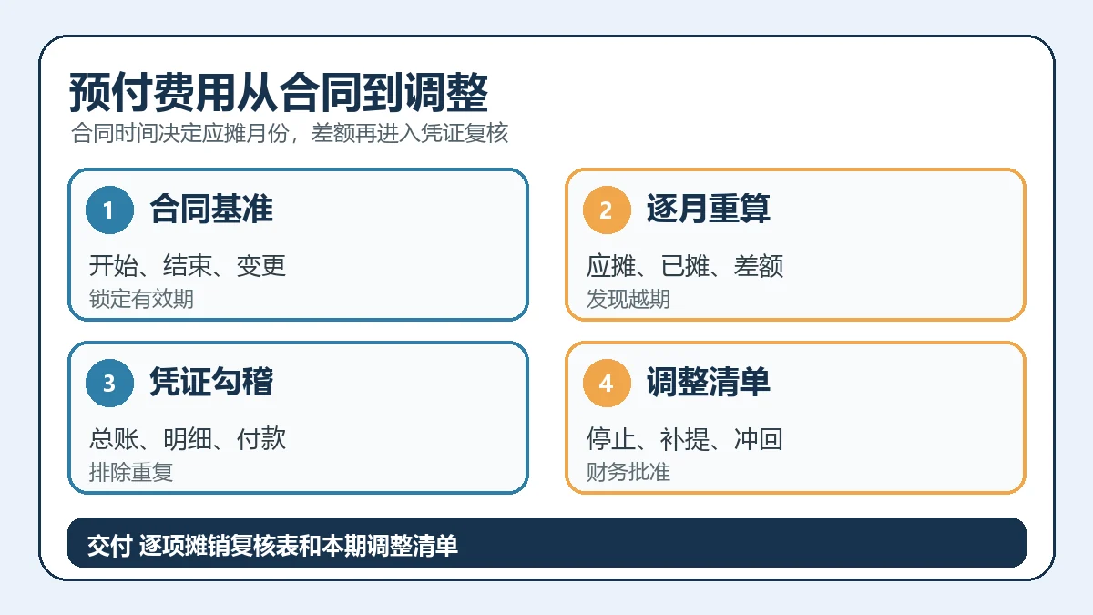 预付费用从合同到调整