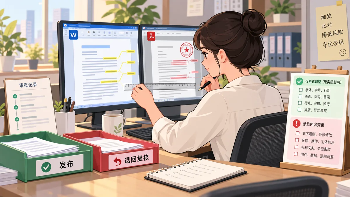 盖章PDF和审批通过的Word不完全一样，AI怎样定位最后一刻的改动？ - 技能提升网