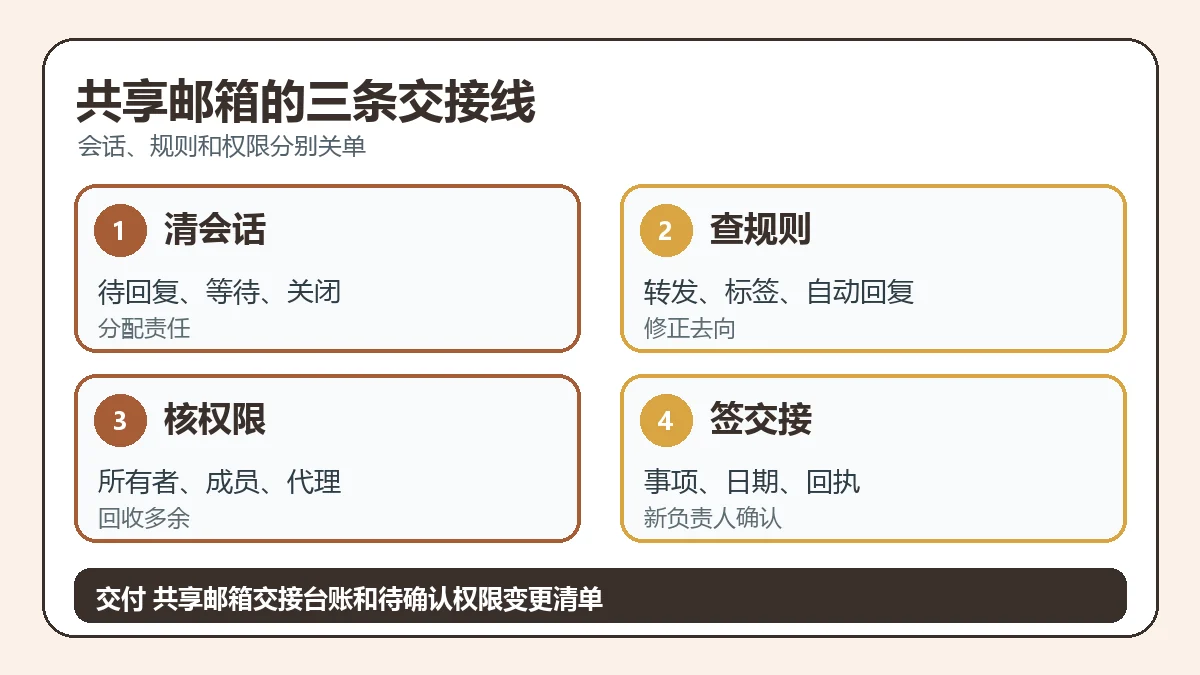共享邮箱的三条交接线